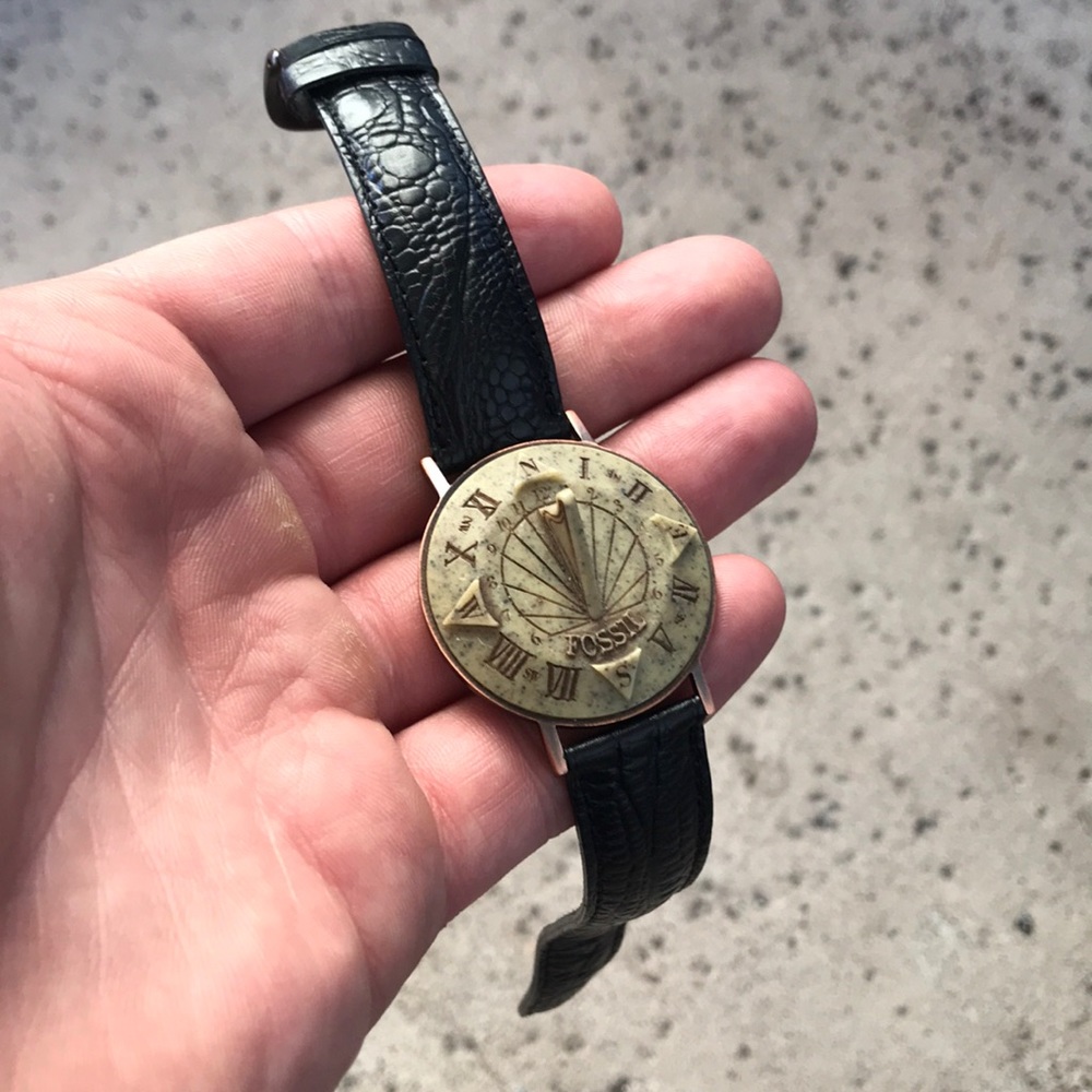Vintage Fossil Sundial Watch